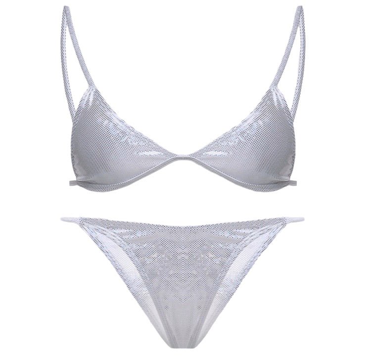 Silver bikini set online