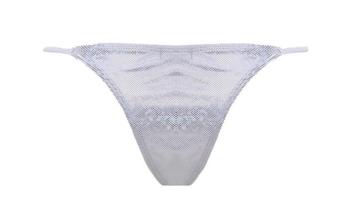 Ayala Silver glitter sparkling swimwear bikini thong - YA OMRI SWIMWEAR