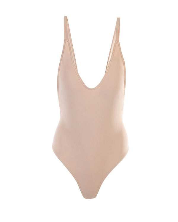 Basic One piece Pale Beige Swimwear - YA OMRI SWIMWEAR