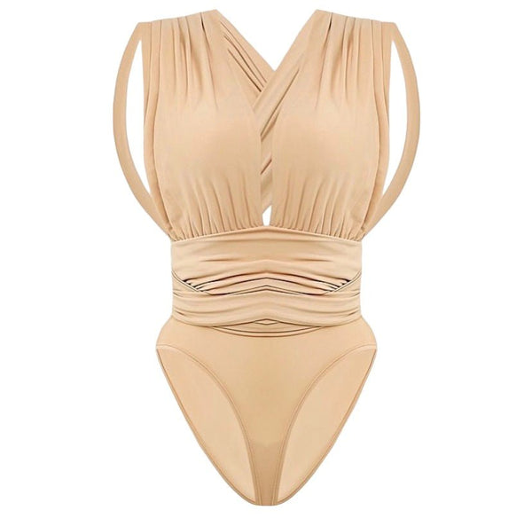 Beige Jasmine Multiway Swimwear - YA OMRI SWIMWEAR