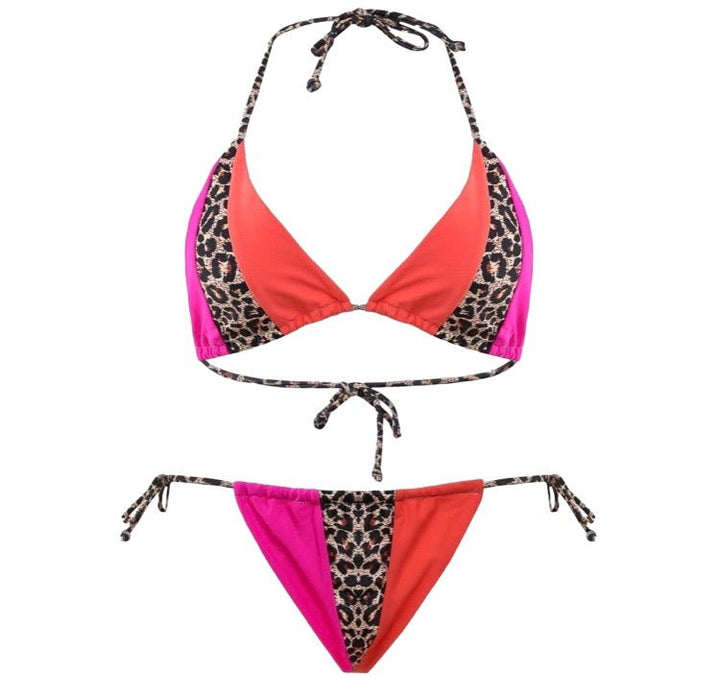 Ya Omri Leopard bikini thong swimwear - YA OMRI SWIMWEAR